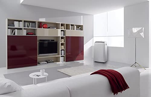 De'Longhi Pinguino PAC N82 ECO, Mobile Klimaanlage für Räume bis zu 80 m³, 9.400 BTU/h, 2,4 kW, 63 dB, Entfeuchtungsfunktion, Energieeffizienzklasse A, 12h-Timer, Weiß
