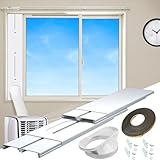 Aozzy Einstellbare Fenstergleit Kit Platte Klimaanlage Windschutz für tragbare Klimaanlage, Erweiterung Window Panel Kit (15CM (5,9') Schlauch), Polyvinylchlorid (PVC)