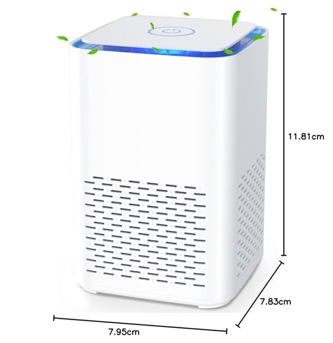 Luftreiniger Air purifier für Allergiker mit H13 HEPA Filter und Aktivkohlefilter USB Desktop Luftreiniger mit Nachtlicht und Duft Baumwolle für Raucherzimmer,gegen Gerüche,Pollen,Staub,Pet Dander